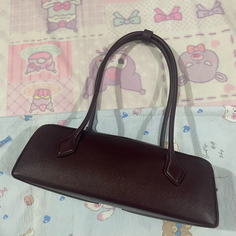 Alaia Burgundy Leather Shoulder Bag